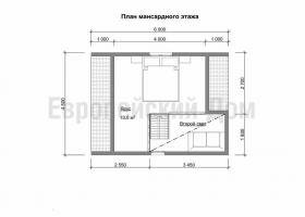 Finnische Haus 6x6 mit dem zweiten Licht und gut gestalteten Layout