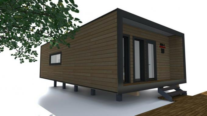 modular home-Projekt. Genau der gleichen Starterpaket - Küche-Wohnzimmer, Schlafzimmer und Bad. Quelle - YARSNIP