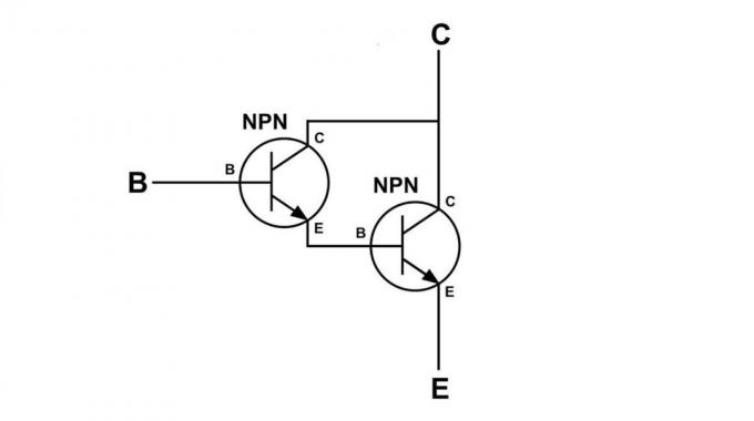 Interna Darlington-Transistor
