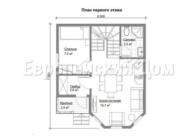 Auf der ersten Etage. Die Fassade des Hauses. Bildquelle: dom-bt.com