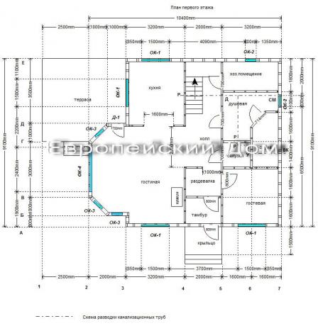 Layout der ersten Etage