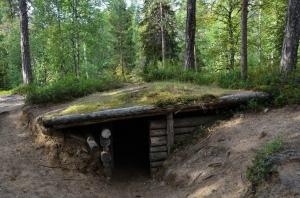 WWII-Ära Gebäude. Dugout.