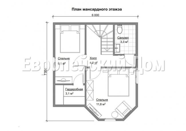 Anordnung der zweiten Etage. Die Fassade des Hauses. Bildquelle: dom-bt.com