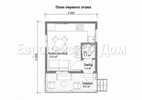 4x5 kleines Haus Studio für zwei Personen auf dem Land!