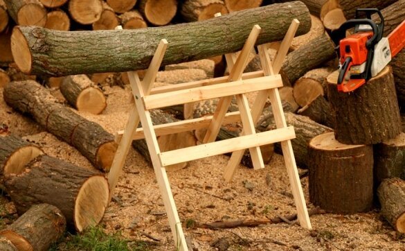 Standard Holzkiste für Brennholz.