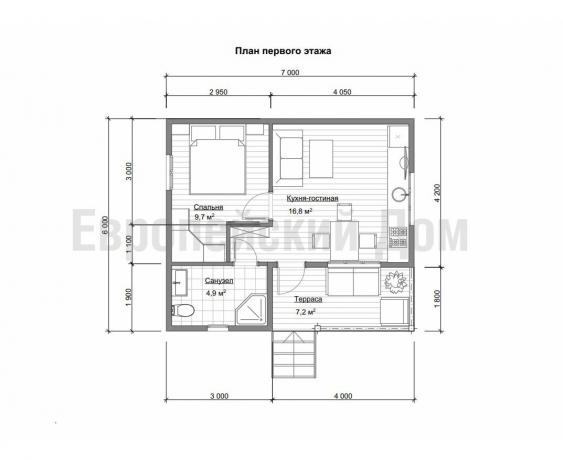 Gefüttert Layout mit spreizt Möbel