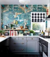 Wie eine Wand in der Küche Tapete dekorieren. 7 kreative Ideen.