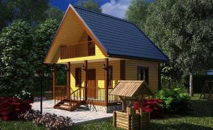 Das kompakte zweistöckiges Haus geeignet 6x6 praktisch und wirtschaftlich für Familien