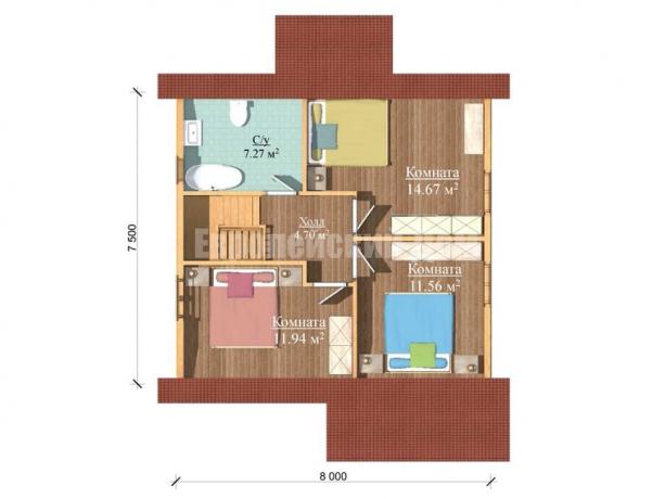 Anordnung der zweiten Etage. Bildquelle: dom-bt.com