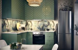 Eine kleine Küche, als die Verkörperung der Funktionalität, Komfort und Stil. 7 Ideen für Nachahmung
