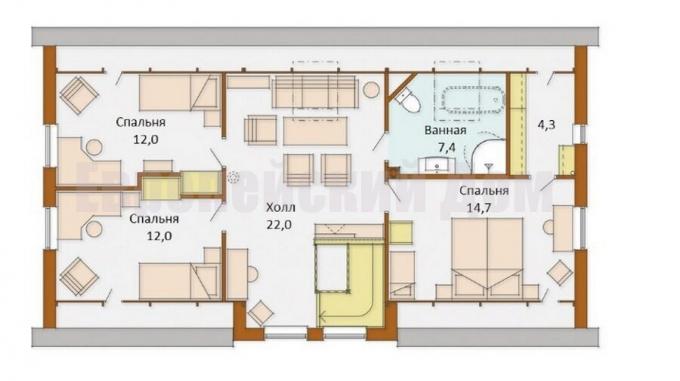 Anordnung der zweiten Etage. Bildquelle: dom-bt.com