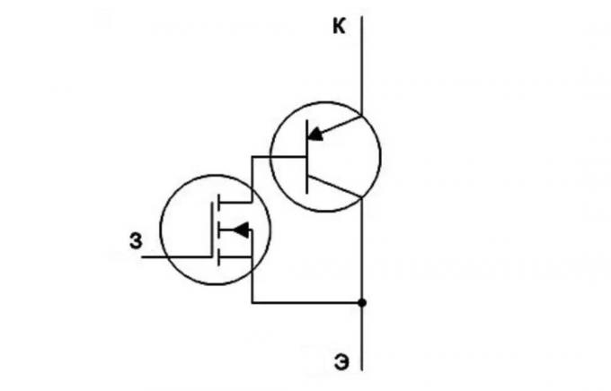 Piktogramms Bipolartransistor mit isolierter Gate-Elektrode
