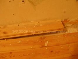 Abbau der Holzboden Planken aus massivem Kiefern